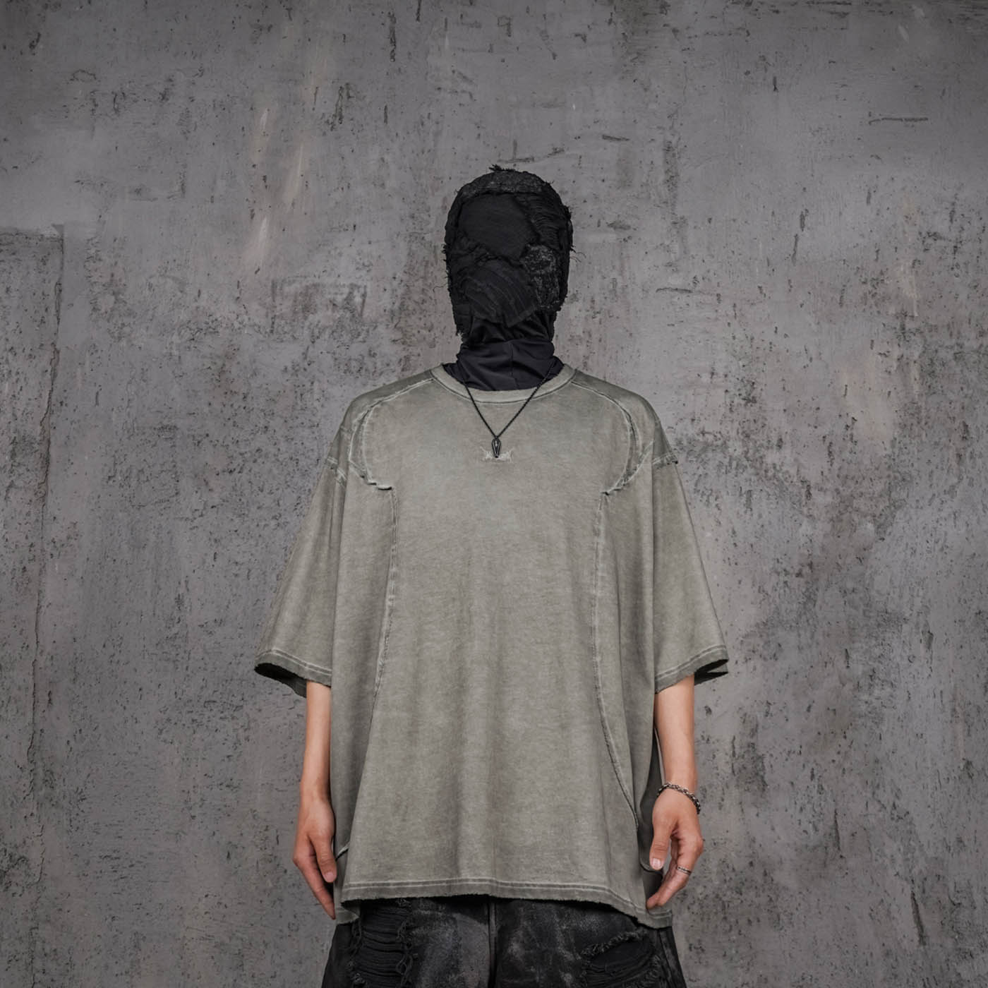 Washed Structured Grey T-shirt