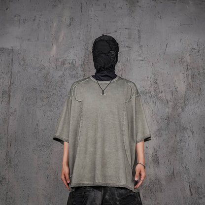 Washed Structured Grey T-shirt