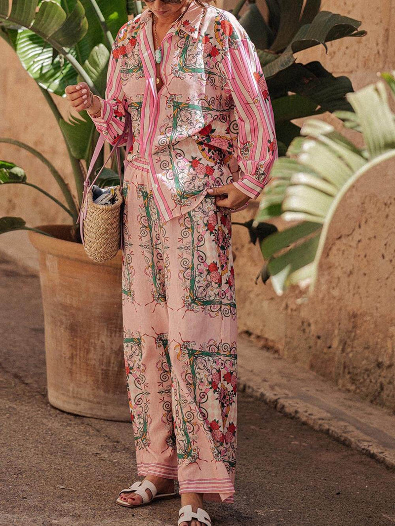 Unique Charm Print Loose Blouse