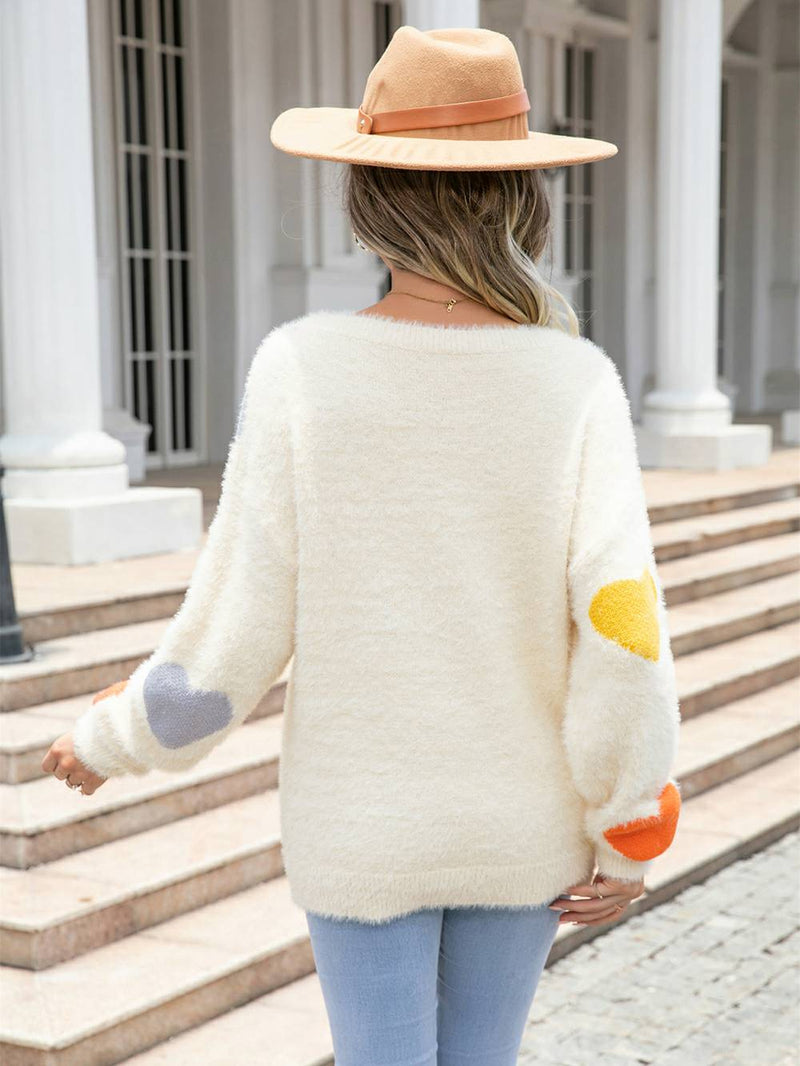 Furry Love Sweater With Heart