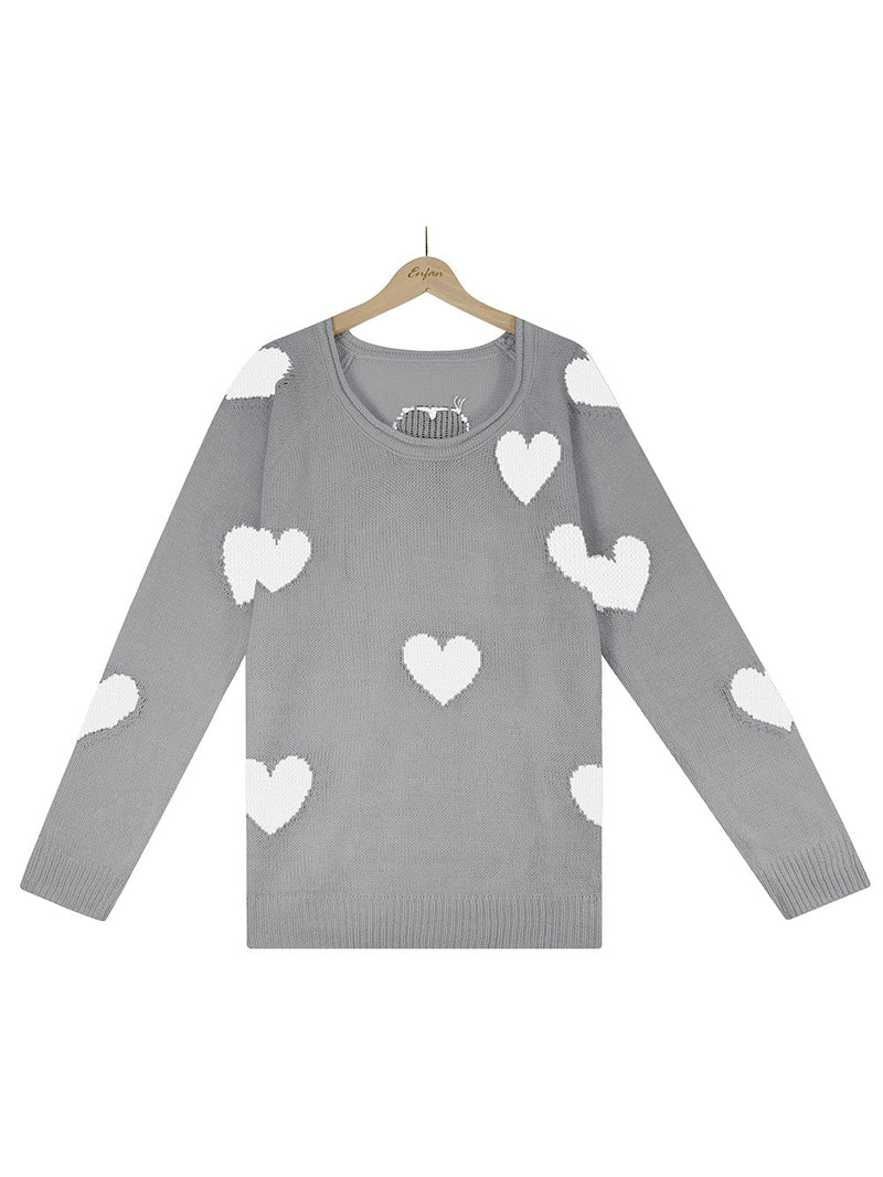 Valentine's Day V-neck Knit Sweater