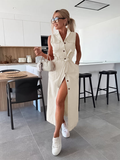 Belt Cool Denim Jumpsuits