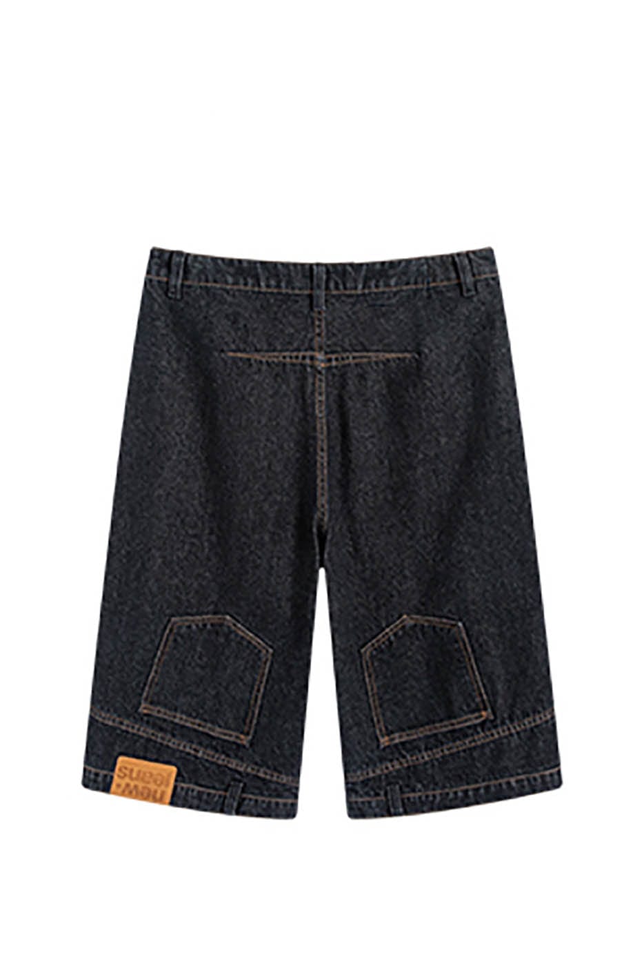 Inverted Wide Leg Denim Shorts