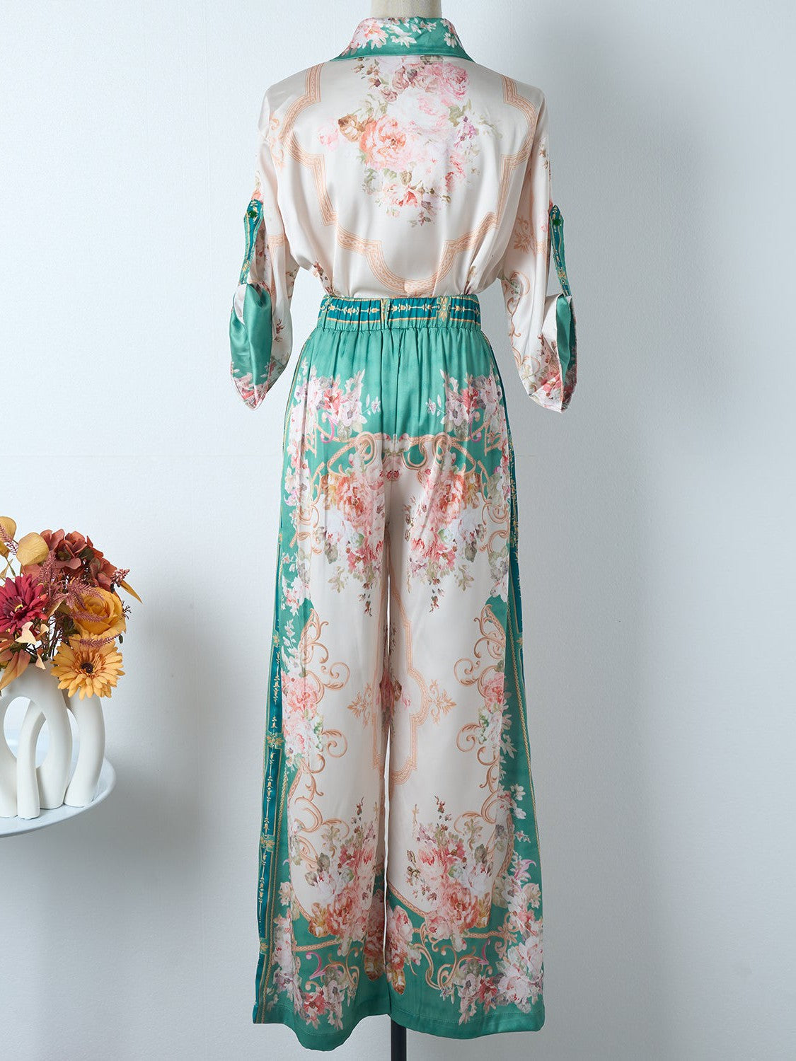 Print Shirt and Pant Coord Set