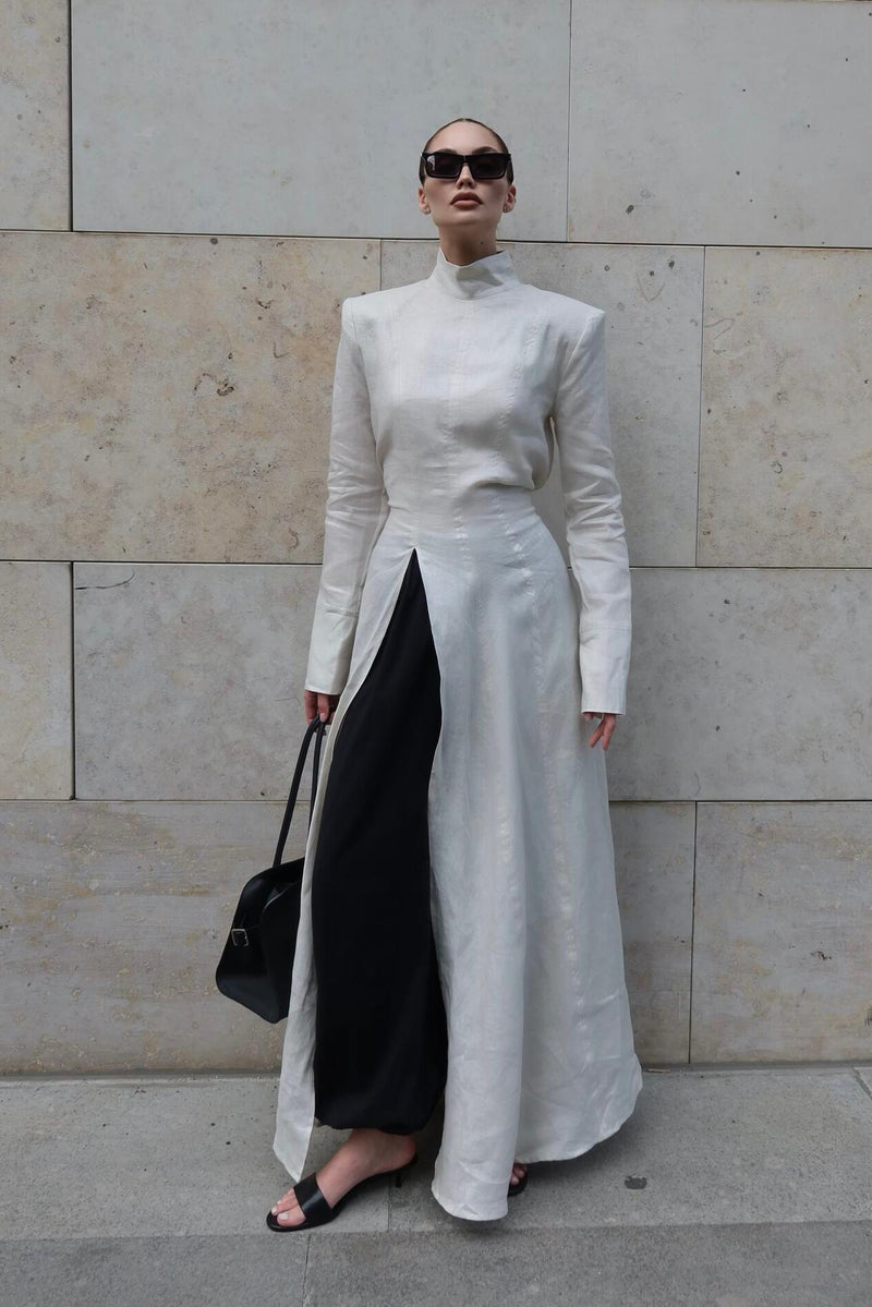 Cady High Neck Long Sleeve Bodycon Maxi Dress