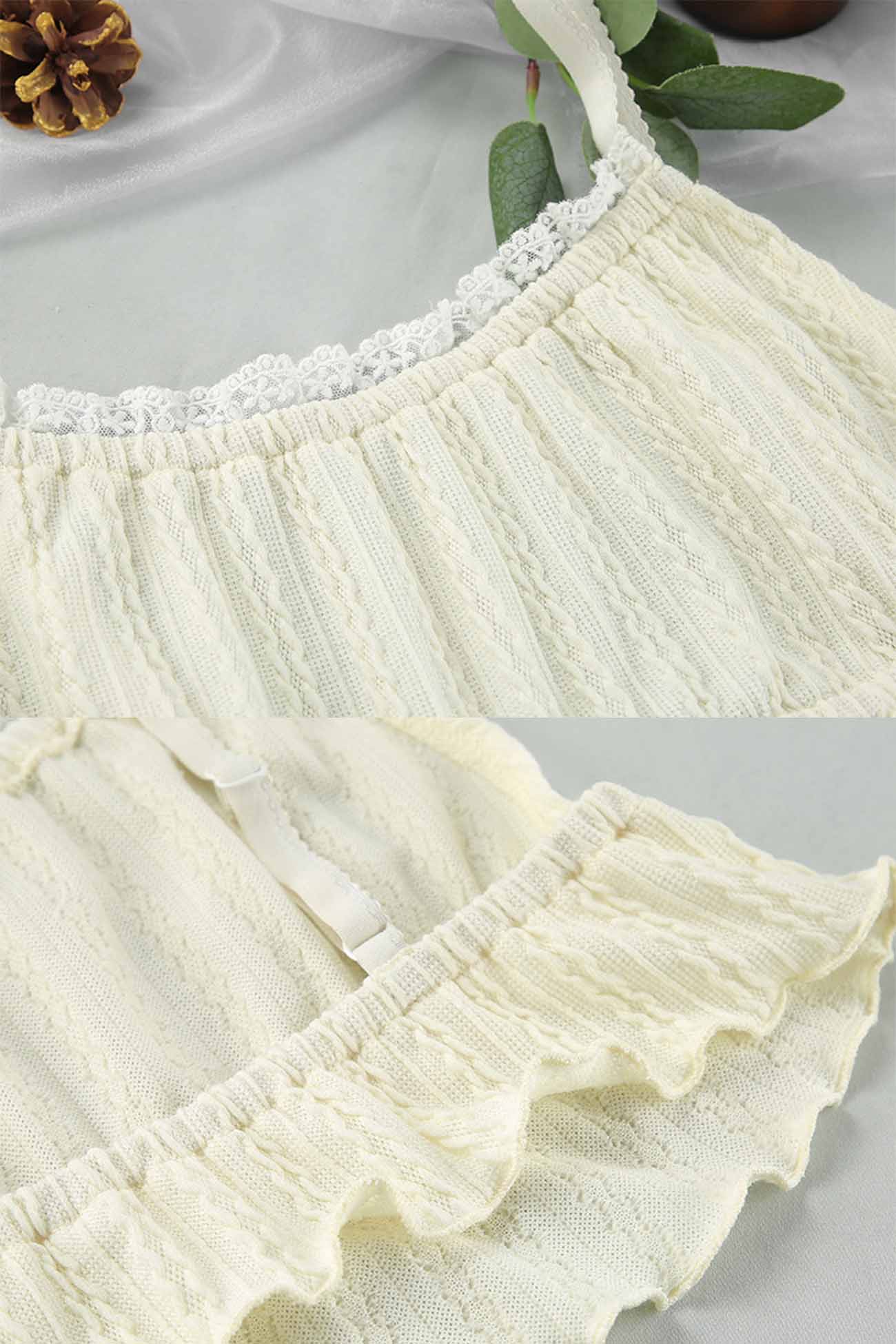 Lace Cami Top Shorts Loungewear Set