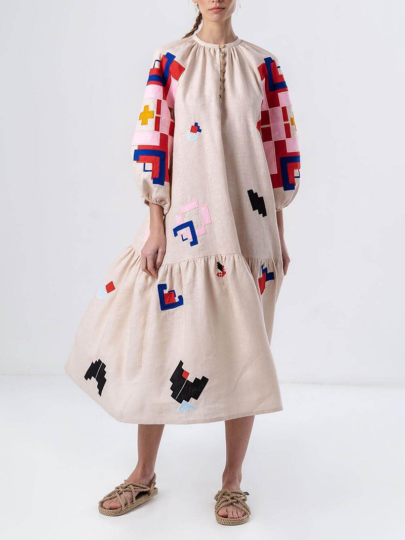 Unique Printed Lightweight Maxi Dress