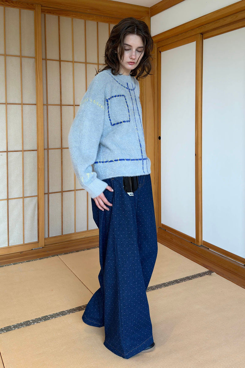 Speckled Wide Leg Pants