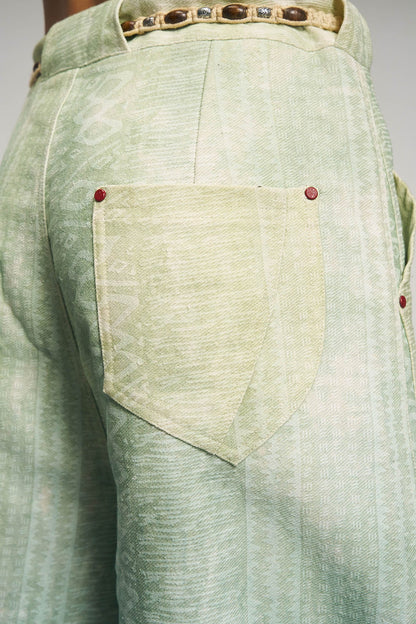 Mint Gradient Wide Leg Pants
