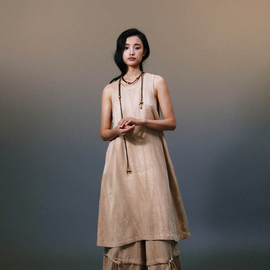 Layered Linen Maxi Dress
