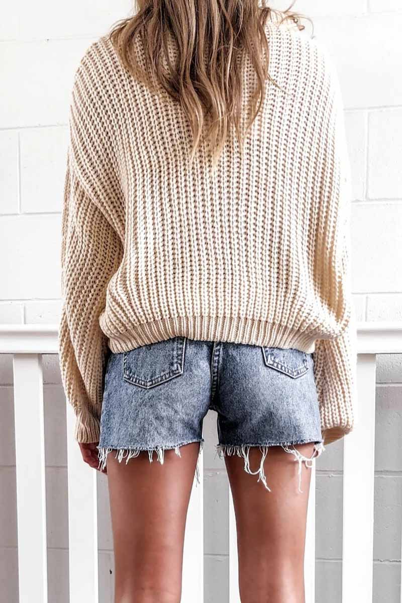 Loose O-neck Knitted Sweater