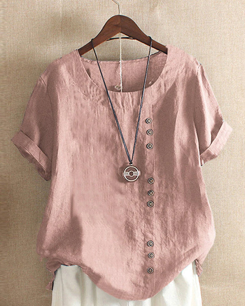 Beatrice | ’s Summer Button Detail Blouse