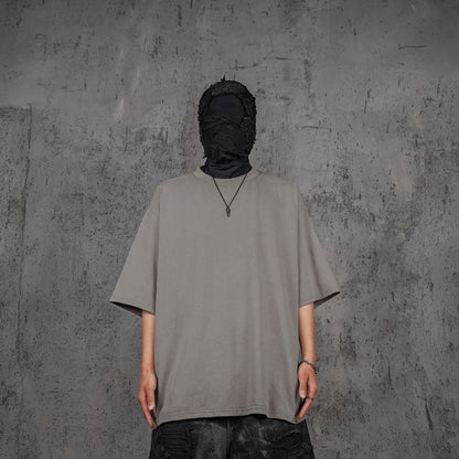 Stone Gray Oversized Army T-shirt