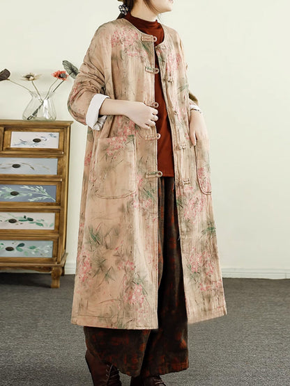 Autumn 100%cotton Long Padded Coat Ai1062