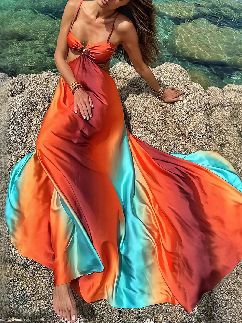 Gradient Sling Maxi Dress