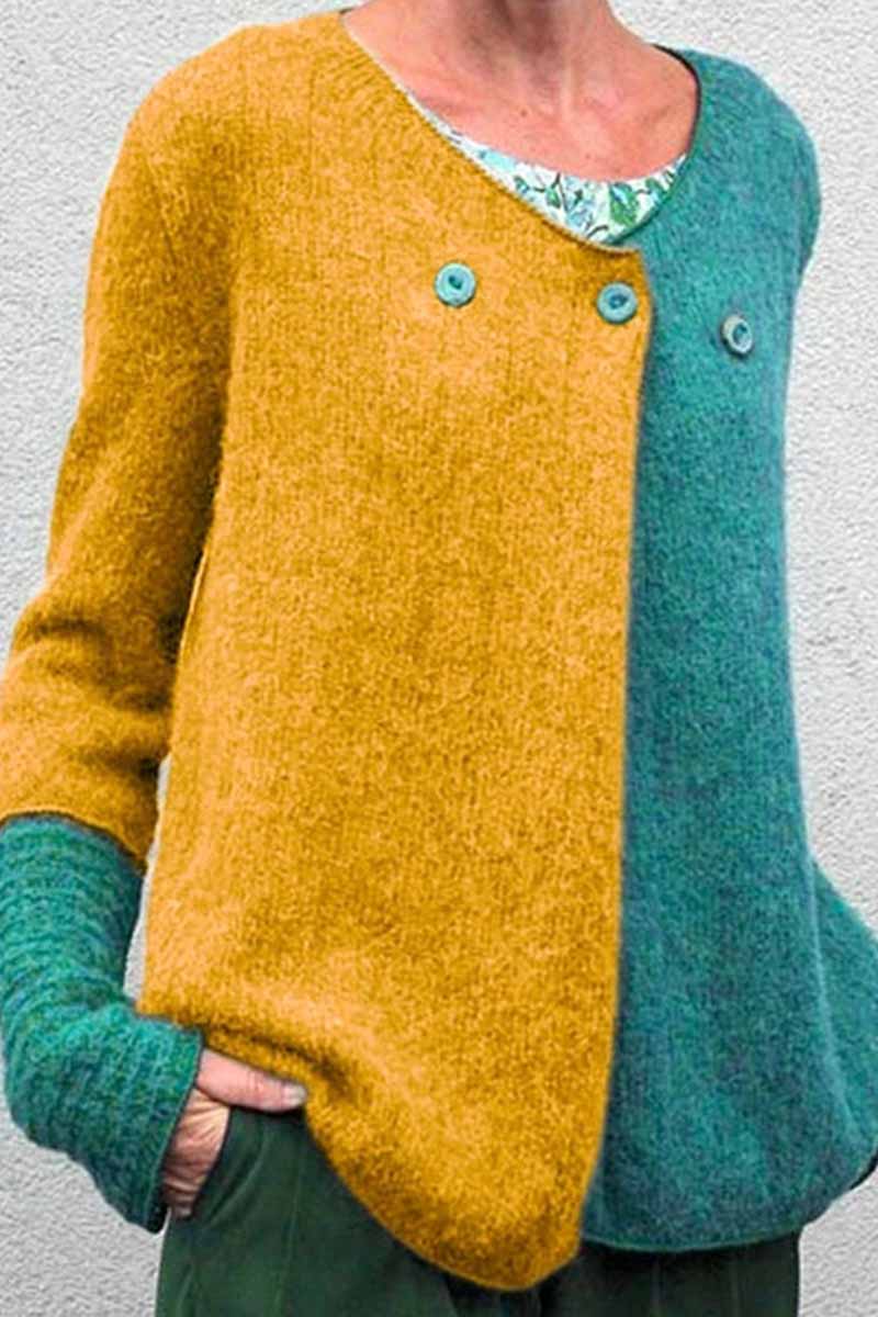 Loose Stitching Knitted Sweater