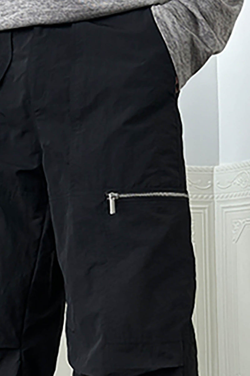 Black Utility Pants With Zip Pockets