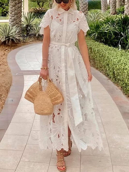 Lace Cardigan Dress