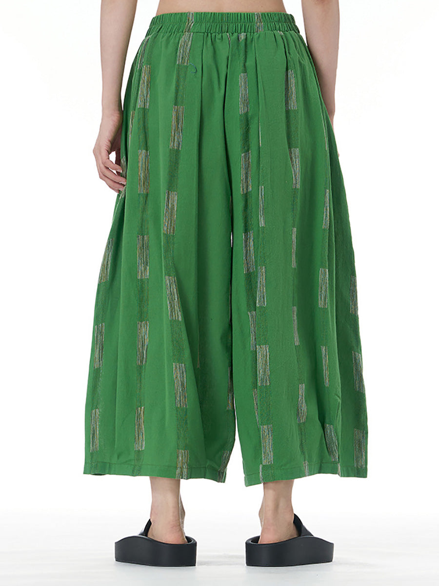 Summer Print Wide-leg Cotton Pants Fd033