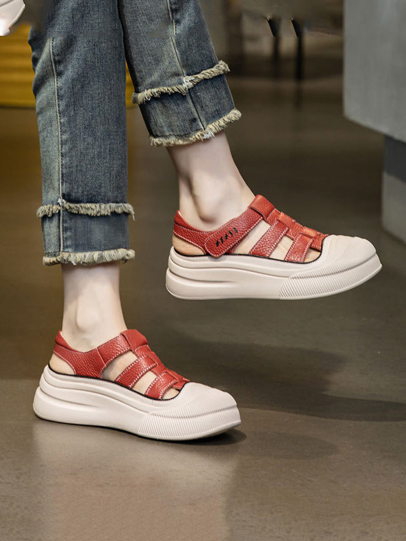 Summer Leather Platform Sandals Ui1019