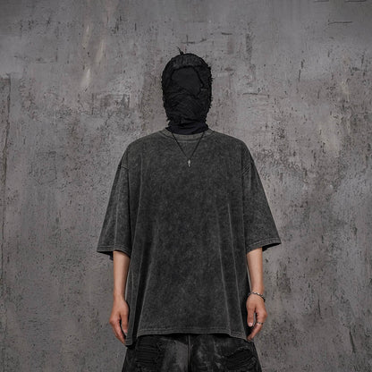 Distressed Washed Black T-shirt