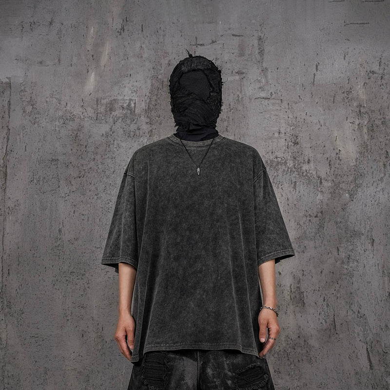 Distressed Washed Black T-shirt