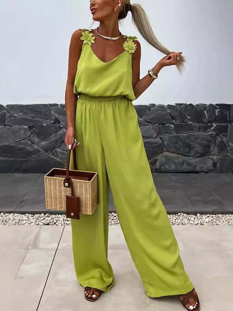 Shoulder Drape Jumpsuits