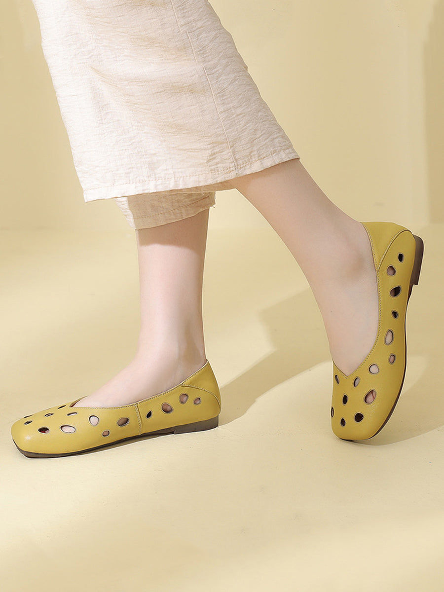 Summer Leather Cotout Soft Shoes Ty1038