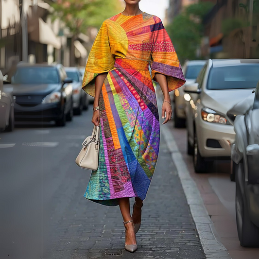 Luna - Elastic Waist Maxi Dress