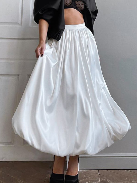 French High Waist A-line Skirt Skirt