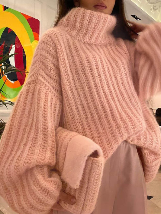 Color Long Sleeve Sweater