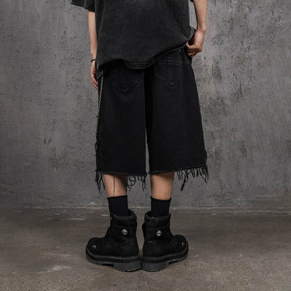 Frayed Denim Shorts