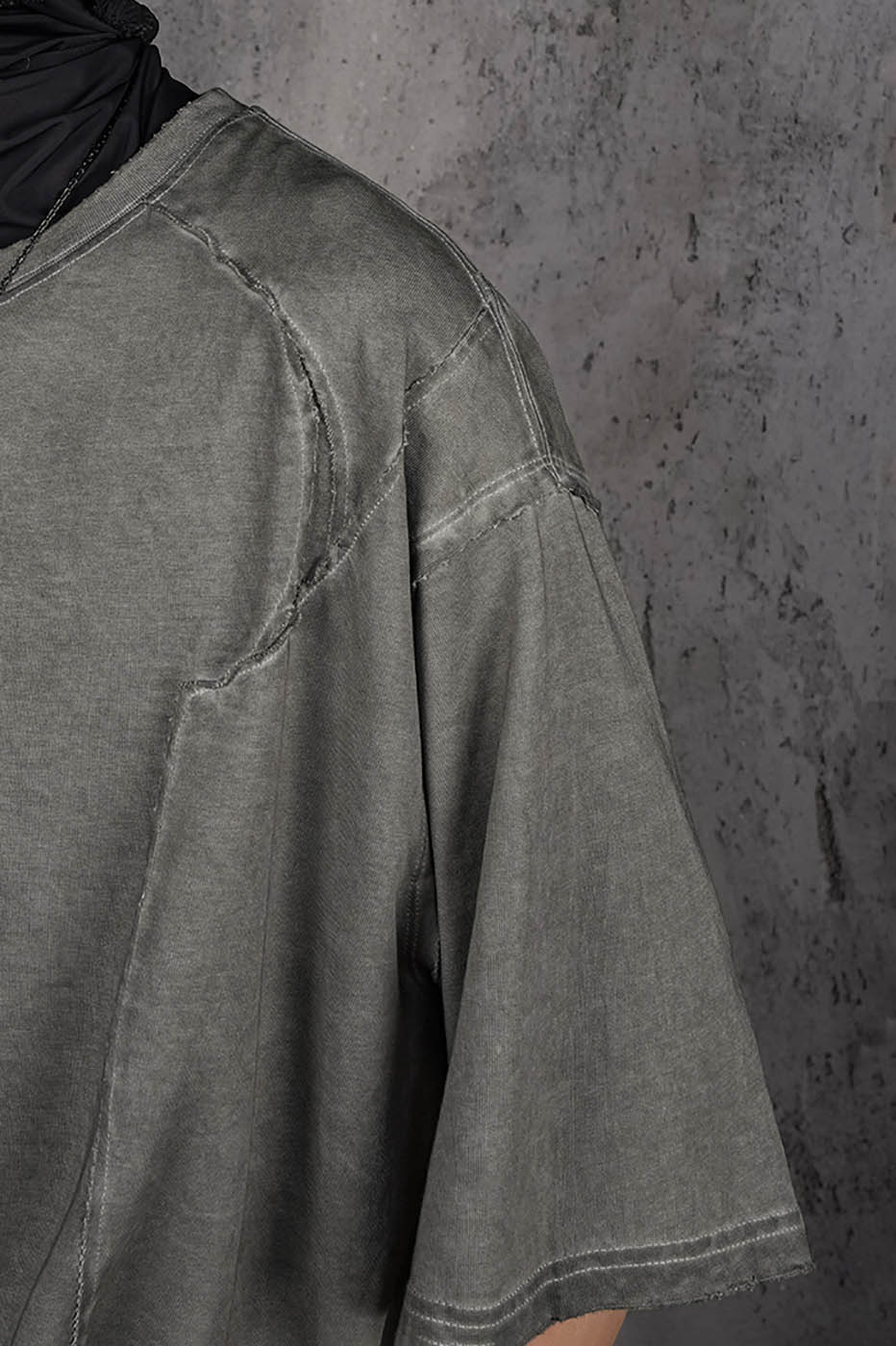 Washed Structured Grey T-shirt