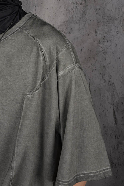 Washed Structured Grey T-shirt