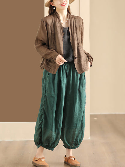 Summer Ramie Thin Cardigan Shirt Coat Sc1056