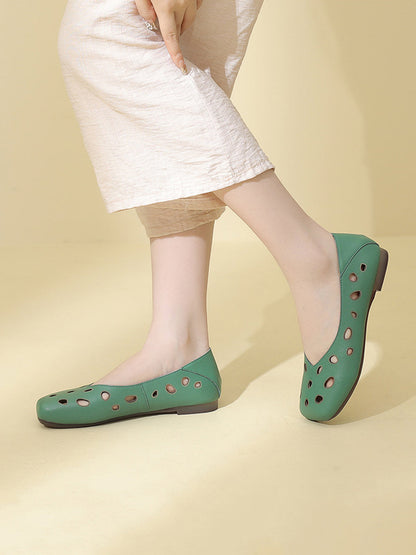 Summer Leather Cotout Soft Shoes Ty1038