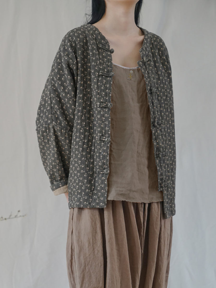 Autumn Button-up Cotton Coat As1036