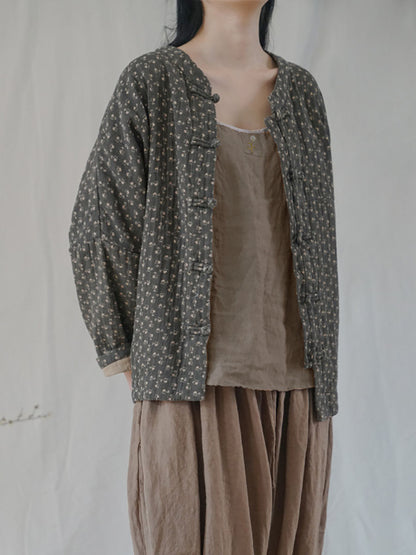 Autumn Button-up Cotton Coat As1036