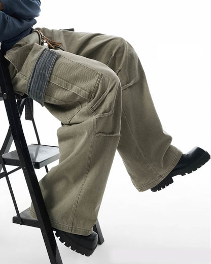 Contrast Pocket Cargo Combat Pants