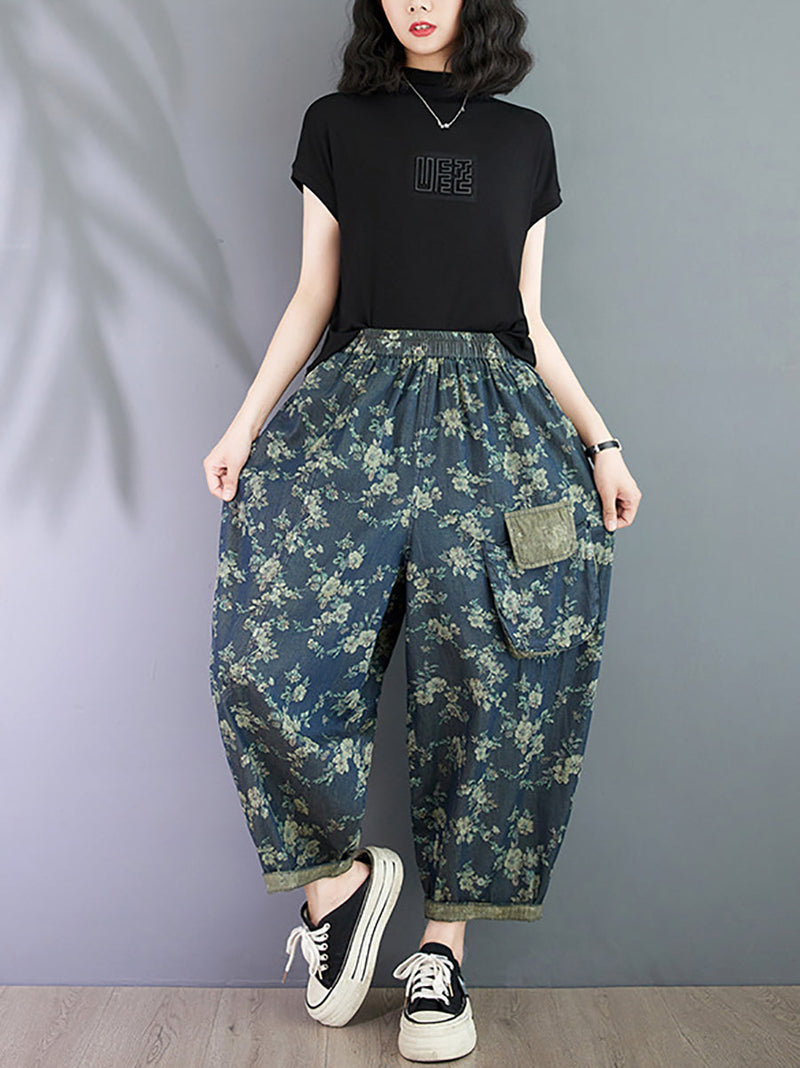 Summer Spliced Harem Pants Oo1023
