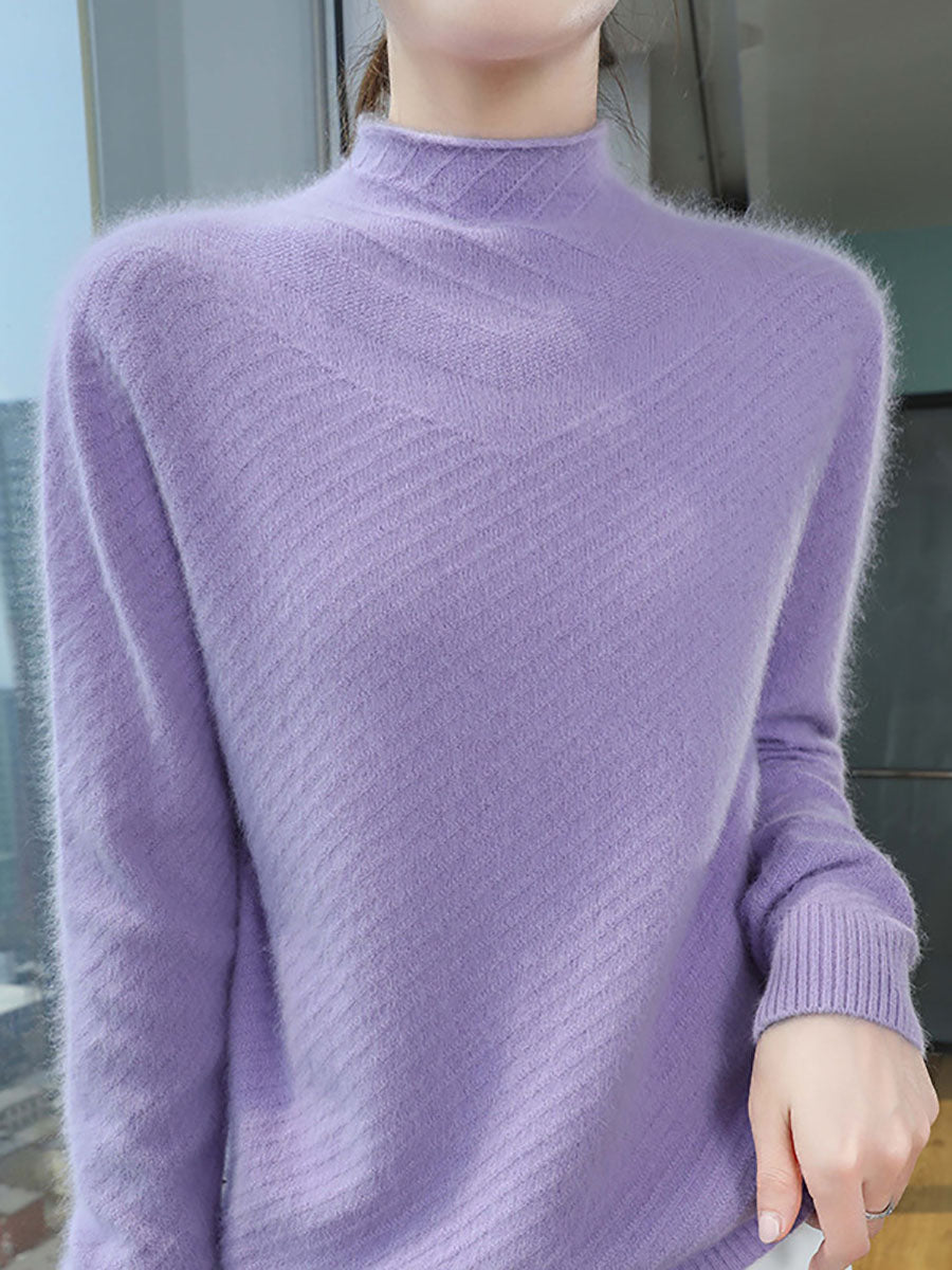 Autumn Half Turtleneck Wool Warm Knit Sweater Av1008