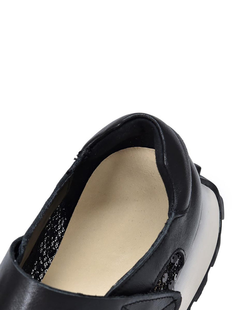 Summer Leather Spliced Mesh Sequin Platform Shoes Xx1022