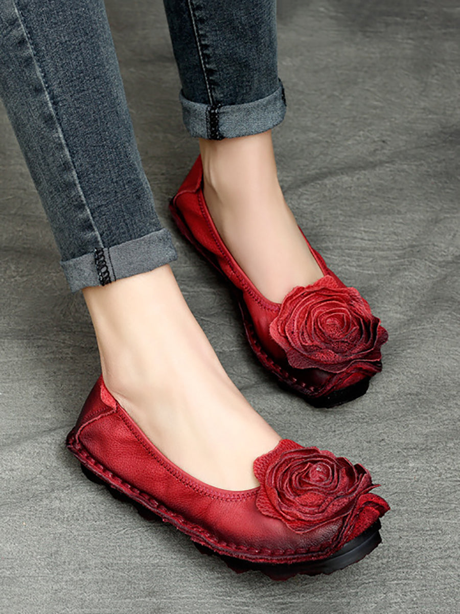 Summer Flower Leather Shoes Pp1033
