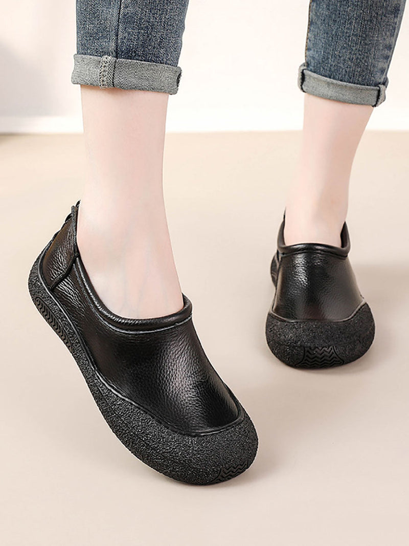 Autumn Soft Leather Flat Shoes As1007