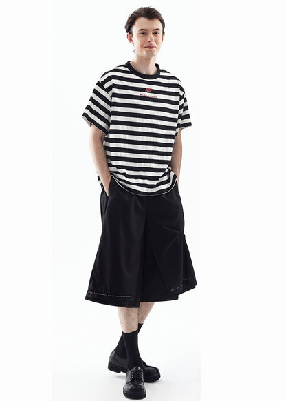 Wide-cut Contrast Shorts