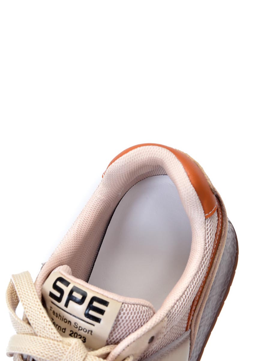 Summer Mesh Leather Spliced Breathable Platform Shoes Xx1021