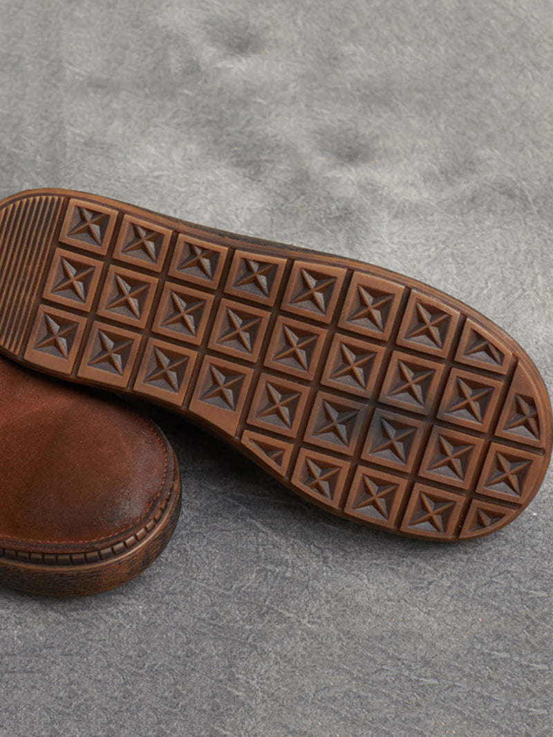 Summer Suded Leather Flat Shoes Zz1039