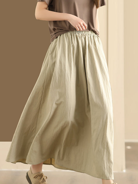 Summer Cotton A-shape Skirt Kl1014