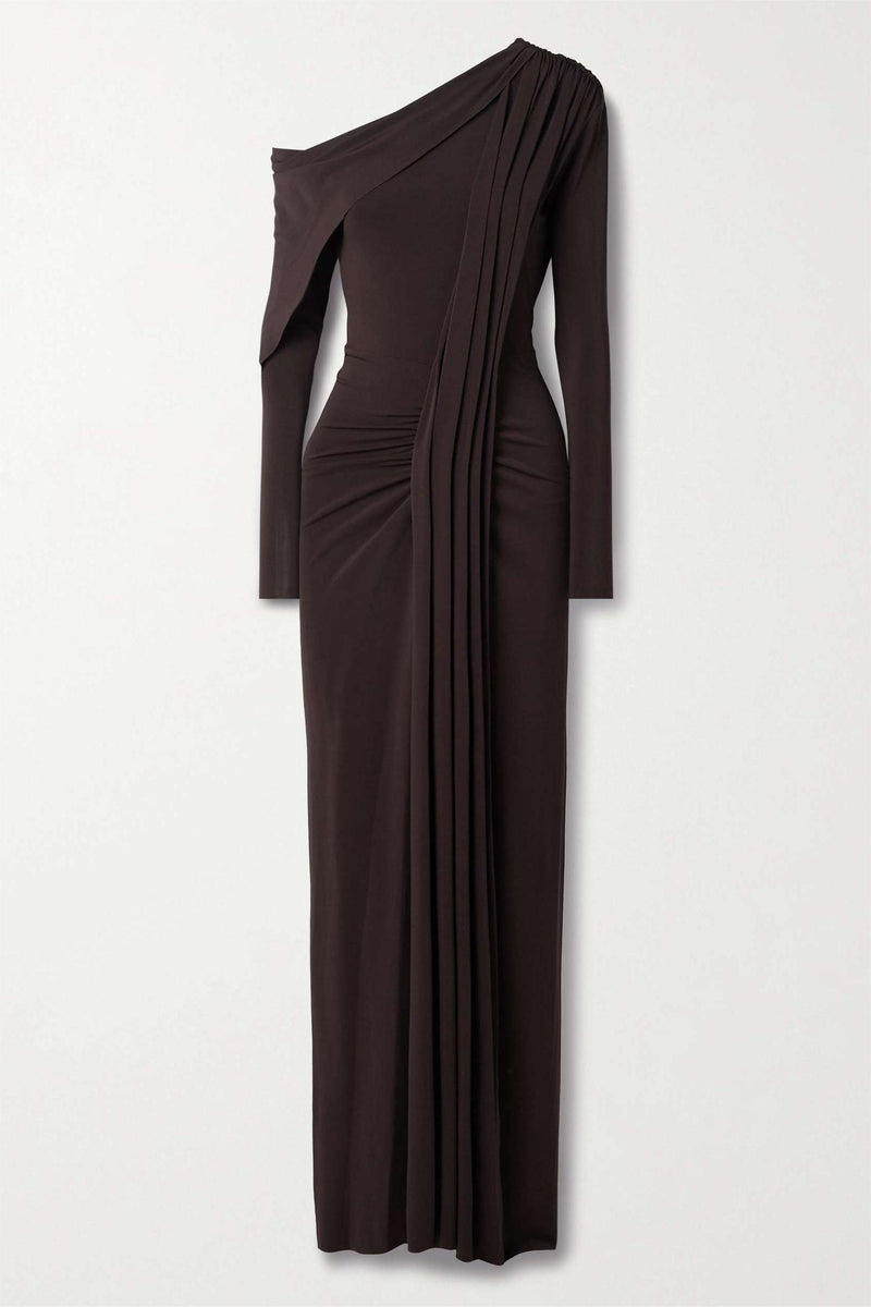 Jersey Off-shoulder Maxi Dress