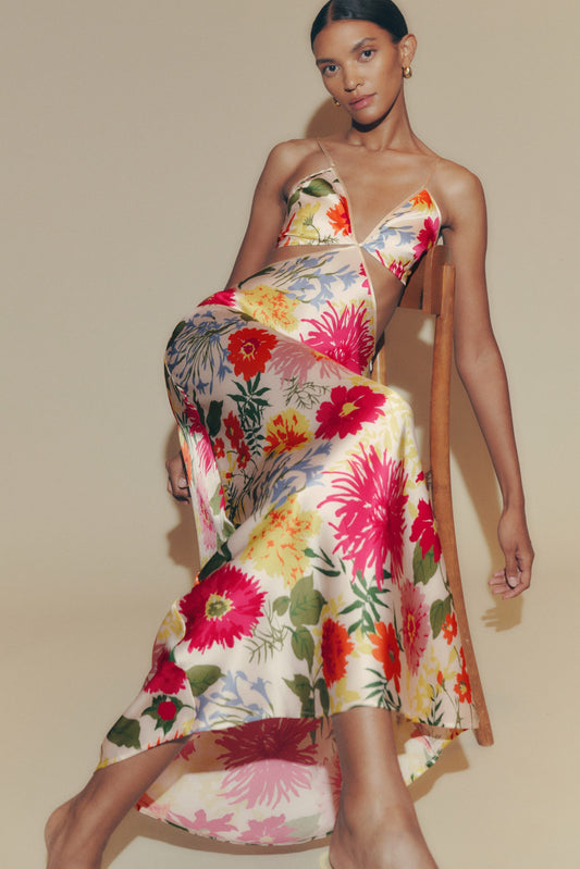 Cut-out Slip Maxi Dress